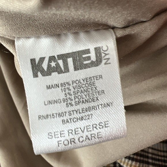 Katie J NYC Skirt Youth Medium Brown Plaid School Girl Pleated Mini A-Line Kids - Picture 4 of 12